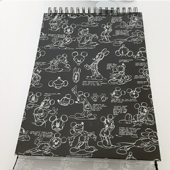 Disney Parks Mickey Mouse Notebook Spiral Bound Sketchbook Set with Pencils NWT - Picture 4 of 8